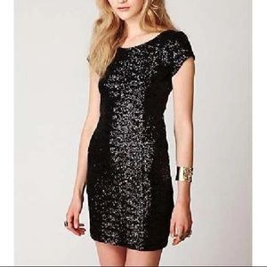Free People - Black Sequinned Bodycon Dress